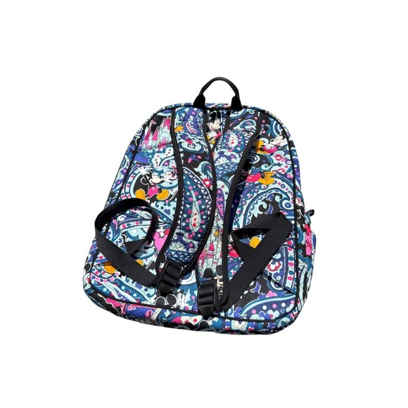 Vera Bradley Iconic Campus Backpack Disney Mickey Whimsical Paisley castle New - Picture 2 of 10